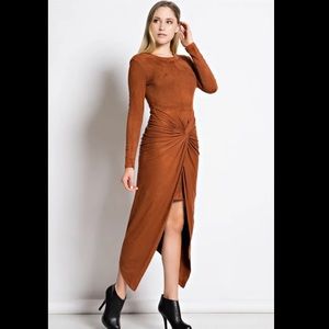Tan suede dress